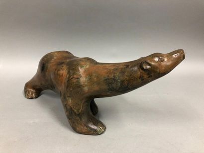 null CHENÊT Pierre, 20th century,

Polar bear, bronze with an ochre brown patina...