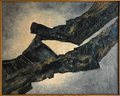 null GEORGIADIS Omiros, 1912-1976,

Rocks,

mixed technique on canvas (traces of...