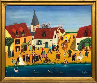 null LAPLAU Gérard, born in 1938,

Waterfront weddings,

oil on canvas (very small...