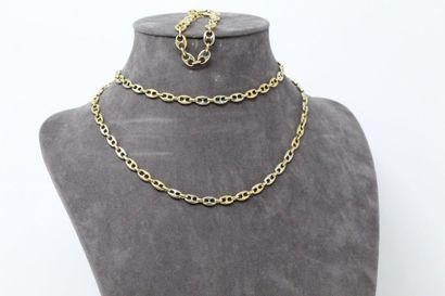 MAUBOUSSIN MAUBOUSSIN

Long necklace in 18K (750) yellow and white gold with oval...