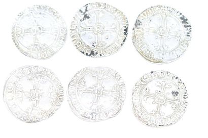 null BRITTANY - DUTCH OF BRITAIN - FRENCH I or II

Six silver whites (Three struck...