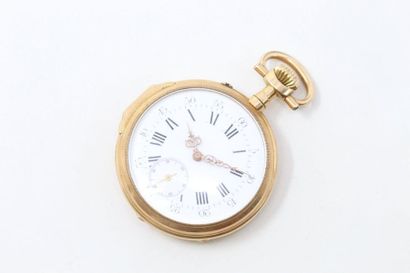L. CHAVIN L. CHAVIN

Gusset watch in 18K (750) gold. Hinged case, gold bowl signed...