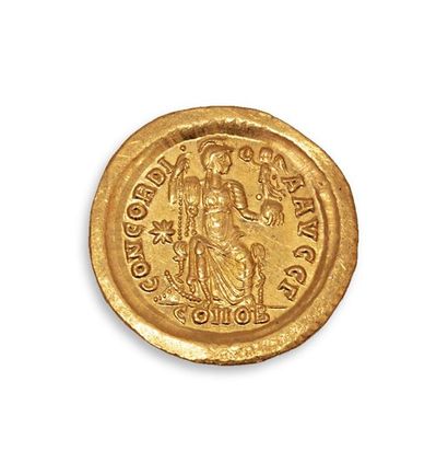 null THEODOSE II

Solidus gold. Constantinople. 

Revcers: Concord. 

APC to Superb

Weight:...