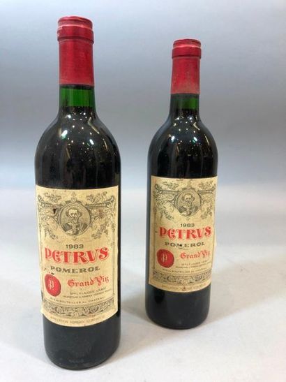 null 2 bouteilles CHATEAU PETRUS, Pomerol 1983

etiquettes sales

(etla,els)