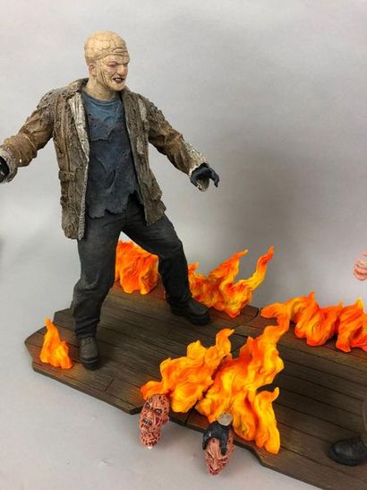 null Resin figurines representing Freddy against Jason 

Manufactured by Neca in...