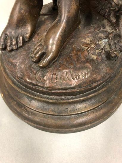 null BALLONI G. (XIXe - XXe siècle)

Cupidon en chainé

Bronze à patine brune, signé...