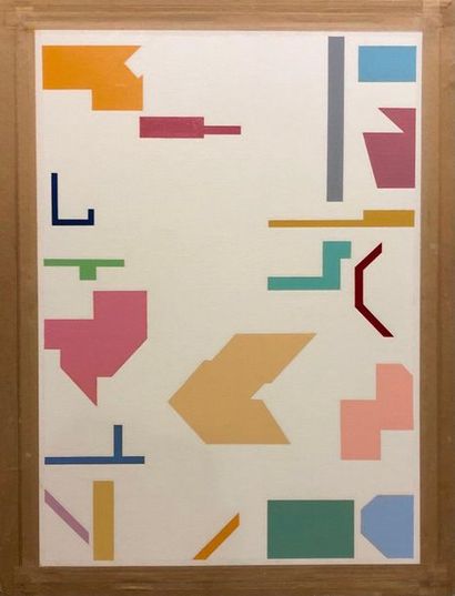 null KIS Janos, 1932-2017,

N°82,

peinture sur papier marouflé sur panneau, , 

75,5x54...