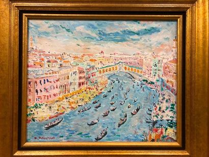 null RAHMANI A., XXe siècle,

Venise, 1992,

huile sur toile, signée en bas à gauche,...