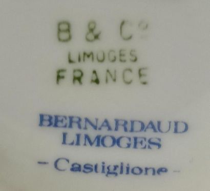 null BERNARDEAU

Service en porcelaine modèle Castiglione comprenant:

- 1 soupière...