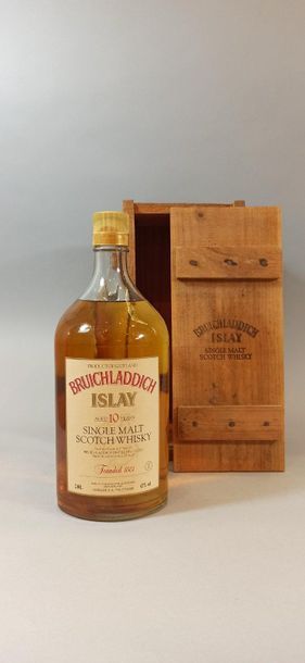 null 1 double litre SCOTCH WHISKY "Single Malt" Bruichladdich Islay 10 years (wooden...