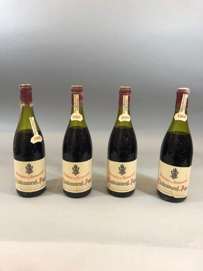 null 4 bouteilles de CHATEAUNEUF DU PAPE domaine de Beaucastel 1966

(2 B, 2 v dont...