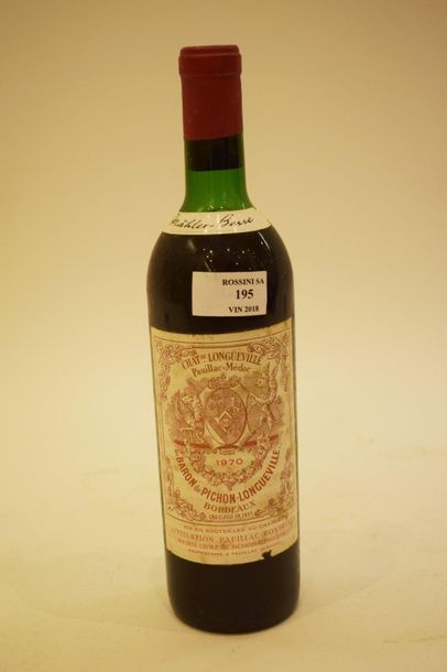 null 1 bouteille CH. PICHON LONGUEVILLE-BARON, 2° cru Pauillac 1970 (LB) 