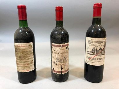 null 3 bouteilles VINS DIVERS, TLB, ETT, Cantemerle 79, TLB.