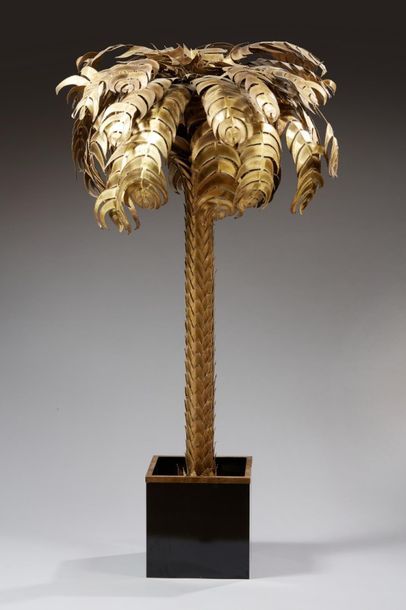 null JANSEN HOUSE

Palm tree" floor lamp with a structure of chiselled and welded...