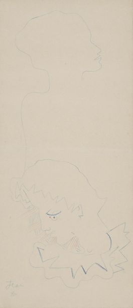 null COCTEAU Jean, 1889-1963

Sketched profile and Neck profile

blue and red pencils...