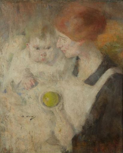 null HOW Beatrice, 1867-1932

Nurse and child with rattle

oil on canvas (wear and...