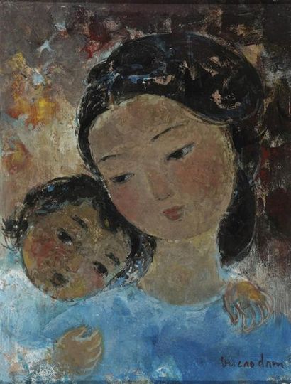 null VU CAO DAM, 1908-2000

Mère et enfant, circa 1960

huile sur panneau

signé...