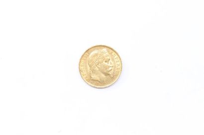 null 20 franc gold coin Napoleon III head laureate (1866 BB) 

Workshop: Strasbourg....