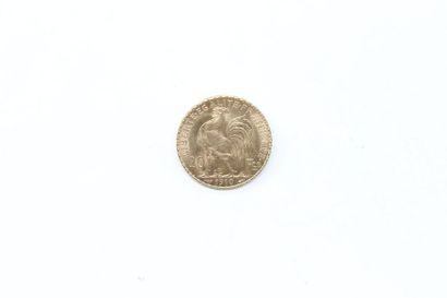 null Gold coin of 20 francs Coq (1910). 

APC to SUP. 

Weight : 6.45 g. 