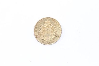 null Pièce en or de 50 francs Napoléon III tête laurée. (1866 A). 

Atelier : Paris....