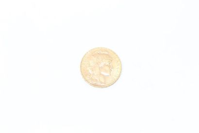 null Pièce en or de 20 francs au Coq (1910).

TTB à SUP. 

Poids : 6.45 g. 