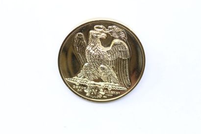 Medal in gilt bronze (refrappe). Battle of...