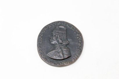null Médaille en bronze

Avers : buste de Galleotto Manfredi de profil gauche. 

Revers...