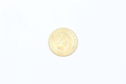 null 10 Gulden yellow gold coin "Wilhelmina I" (1925)

SUP. 

Weight: 6.72 g.