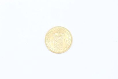 null 10 Gulden yellow gold coin "Wilhelmina I" (1925)

SUP. 

Weight: 6.72 g.