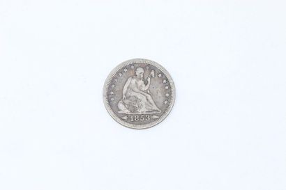 null ETATS-UNIS D'AMERIQUE

Pièce en argent ¼ Dollar " Seated Liberty Quarter " 1853....