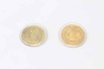 Lot de deux monnaies Italienne en or. 

Poids...