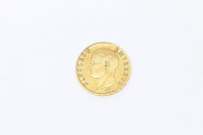 null Gold coin of 40 Francs Napoleon Emperor. 

Obverse: Napoleon I bareheaded, Napoleon...