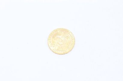 null Gold coin of 20 Francs au coq, 1913

Weight: 6.45 g. 