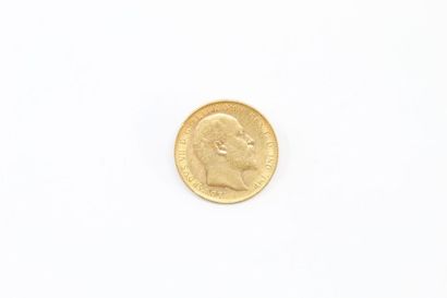 null Gold Sovereign Edward VII, 1906.

Weight: 7.9 g.