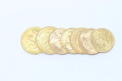 Lot composed of :

- 1 coin of 20 gold francs...
