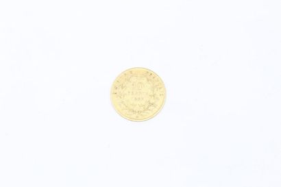 null Pièce en or de 10 francs Napoléon III Tête laurée, 1867 BB. 

Poids : 3.22 g....