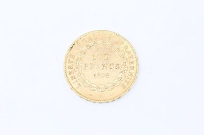 null Pièce de 100 Francs IIIème République, au Génie, 1908, Paris.

Poids : 32.3...