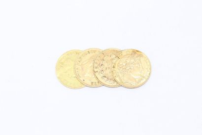 Lot consisting of four 10 franc coins: 

-...