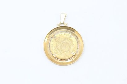 null Coin of 20 Belgian Francs, Leopold II, 1871, mounted as a pendant.

Gross weight:...