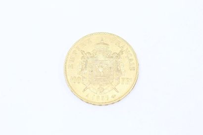 null 1 pièce de 100 Francs Napoléon III tête nue, Paris, 1857.

Poids : 32.22 g.