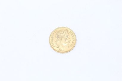 null Pièce en or de 20 francs Napoléon tête laurée 1867 A ( Paris).

Poids : 6.45...