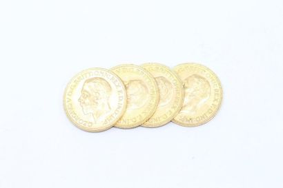 null Quatre pièces en or 1 souverain George V 1931

TB à TTB

Poids : 31.90 g.