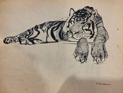null Auguste Henri (1873-?)

Set of four feline studies:



Elongated tiger (front)...