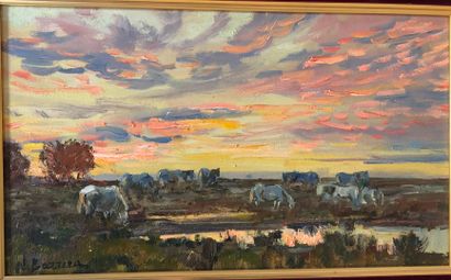 null BARRERA Nicolas (1919-2006)

Sunset over the Camargue

Oil on canvas 

Signed...