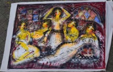 null HRASARKOS (born in 1975) 

Five women in the harem

Oil on canvas without frame

folds,...