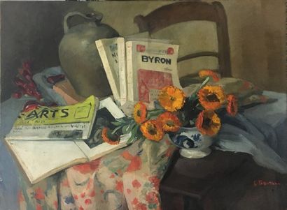 null TABLE Germaine (1901-1978)

Still life with bouquet, oil on canvas, signed lower...