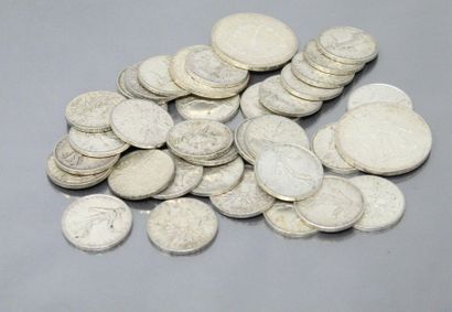Lot of silver coins including Sower and Hercules....
