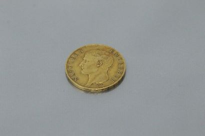 null Pièce en or de 40 Francs Napoleon Empereur. 

Avers : Napoléon Ier tête nue,...