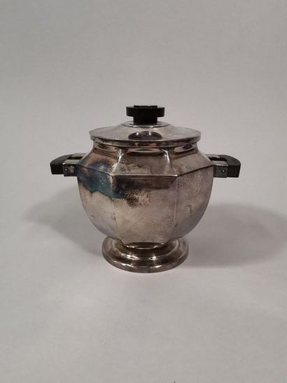 GALLIA GALLIA

Sugar bowl with silver-plated metal sides, side handles and rosewood...