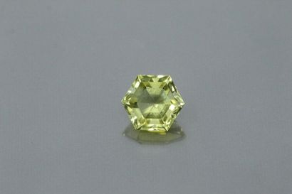 null Octagonal citrine on paper. 

Weight: approx. 16.30 cts. 